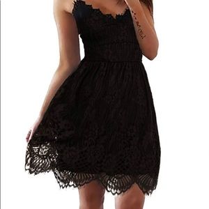 black lace dress